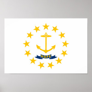 Poster Rhode Island State Flag