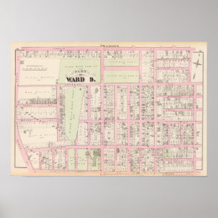 Póster Rhode - mapa órfão católico do atlas do asilo d