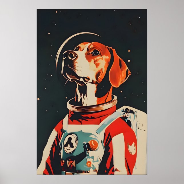 Poster Rhodesian Ridgeback Astronaut Poster, Rhodesian (Frente)