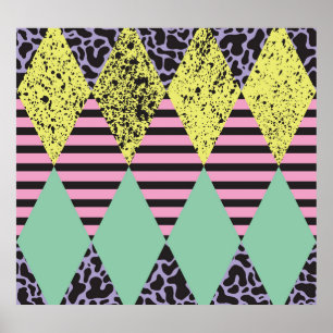 Poster Rhombus Moderno: Estilo sem costura Abstrato.