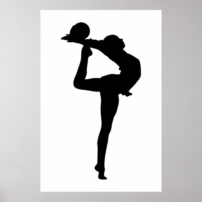 Poster Rhythmic Gymnastics Silhouette (Frente)