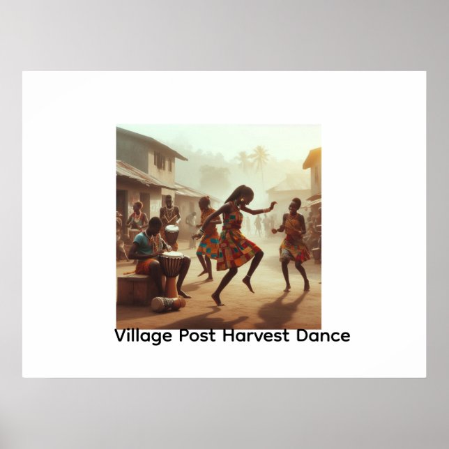 Poster Rhythms of Abundance: Post-Harvest Joy (Frente)