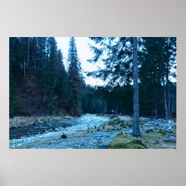 Poster Riacho de Montanha Turbulento – Natureza Selvagem