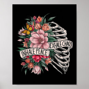 Poster Rib Cage Inalar Exalar Paz Caos Saúde Mental