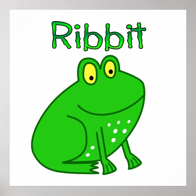 Poster Ribbit do sapo (Frente)