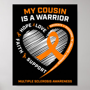 Poster Ribbon Sra. Warrior Cousin Multiple Sclerosis Awar