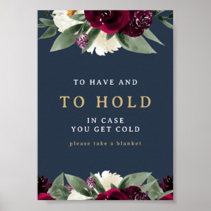 Poster Rich Burgundy - Símbolo de cobertor de Marinho Flo