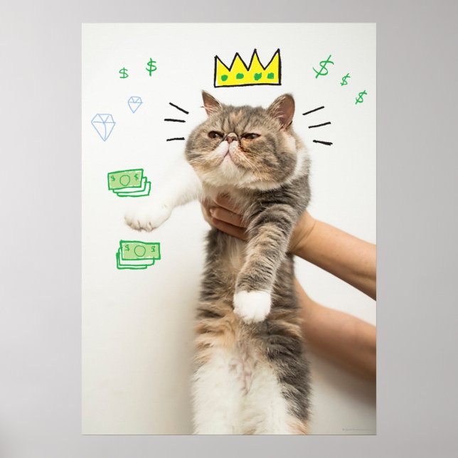 Póster Rich King Cat (Frente)