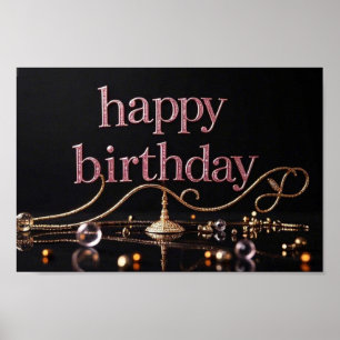 Poster Rich Pink Blush elegante e luxuoso extravagante