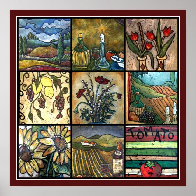 Poster Rich Tuscan Collage (Frente)