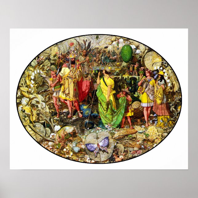 Póster Richard Dadd Faeries: Oberon & Titania (Frente)