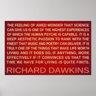 Poster Richard Dawkins   A ciência maravilhosa nos dá Pos