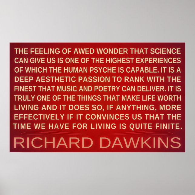 Poster Richard Dawkins | A ciência maravilhosa nos dá Pos (Frente)