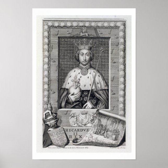Póster Richard II (1367-1400) King of England 1377-99, af (Frente)