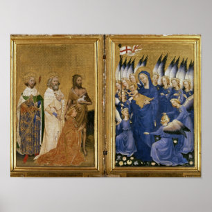Póster Richard II apresentado ao Virgin e à criança
