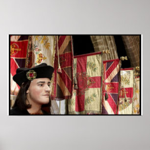 Póster Richard III e bandeiras da heráldica
