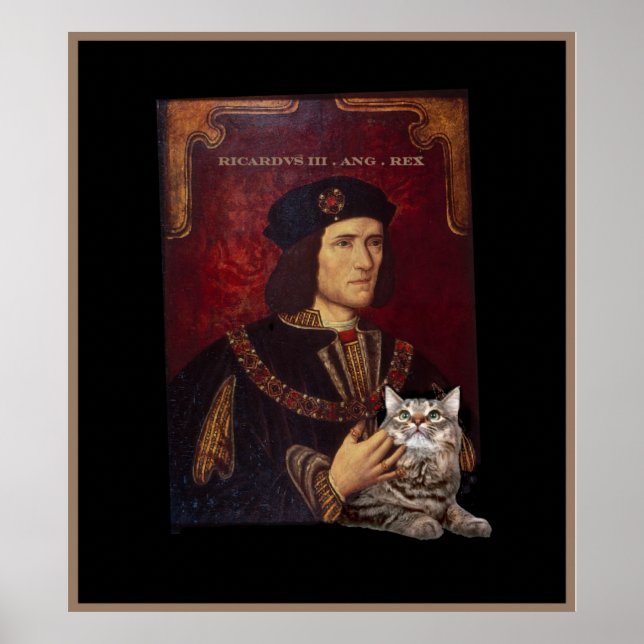 Póster Richard III e seu gato (Frente)