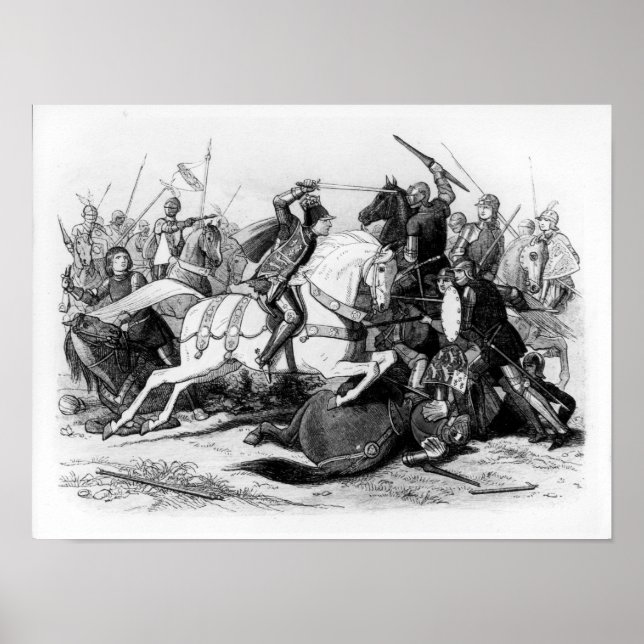Poster Richard III na Batalha de Bosworth em 1485 (Frente)