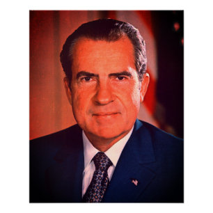 Póster Richard Nixon, político americano, presidente dos
