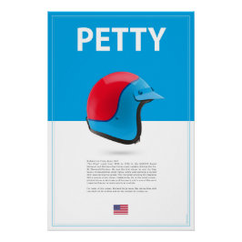 Póster Richard Petty Helmet