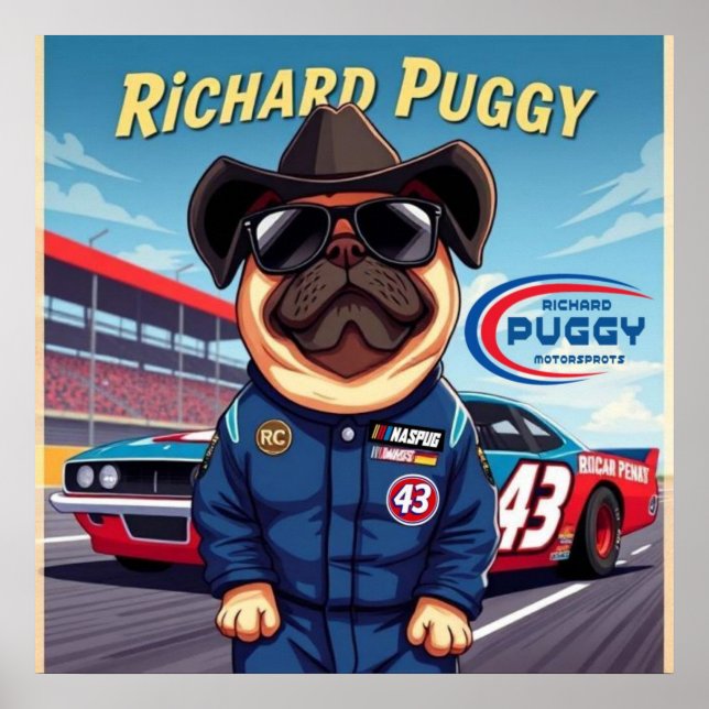 Poster Richard Puggy Motorsports (Frente)