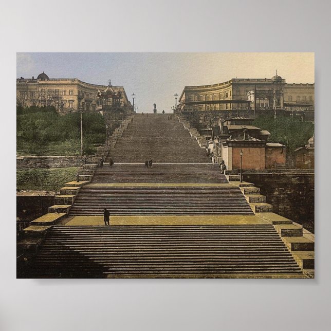 Póster Richelieu Stair, Odessa, Rússia (ou seja, Ucrânia) (Frente)