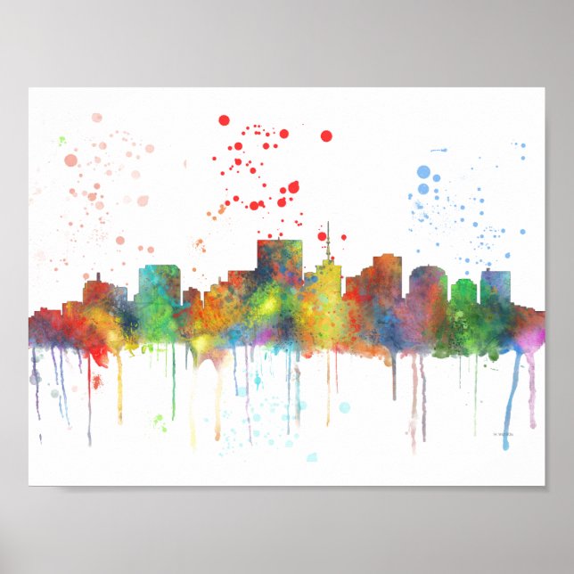 PÓSTER RICHMOND VIRGINIA SKYLINE (Frente)