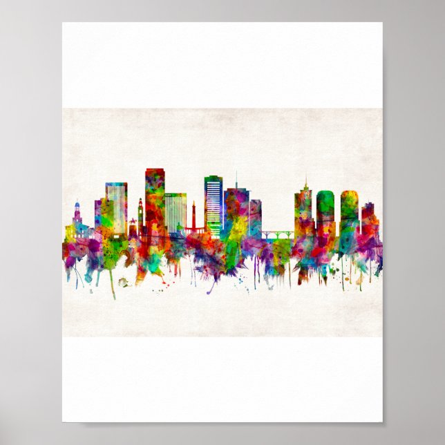 Poster Richmond Virginia Skyline (Frente)