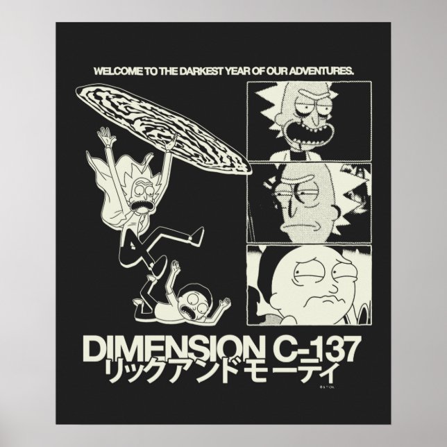 Poster RICK AND MORTY™ | Dimensão C-137 (Frente)