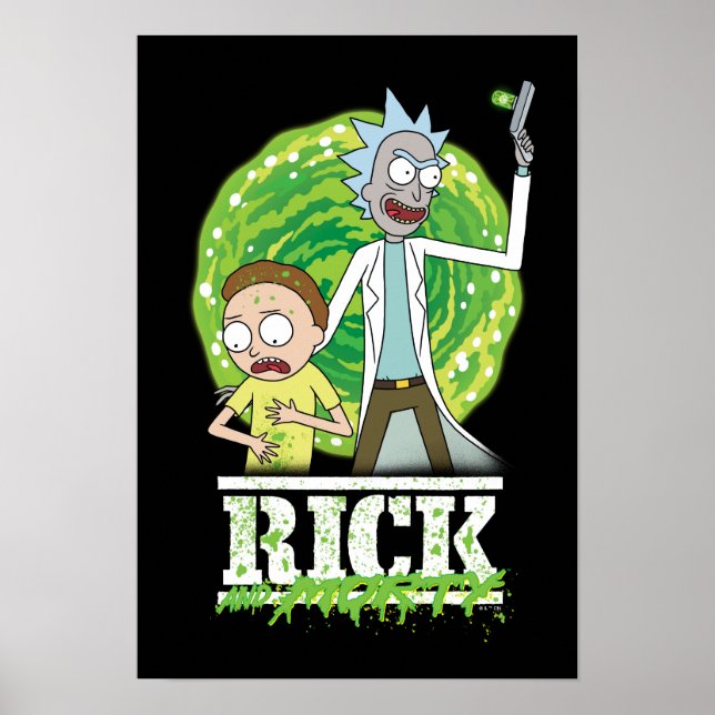 Poster RICK E MORTY™ | Abertura Verde (Frente)