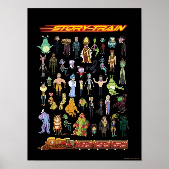 Poster RICK E MORTY™ | Comboio (Frente)