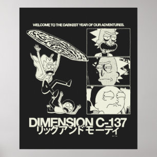 Poster RICK E MORTY™   Dimensão C-137