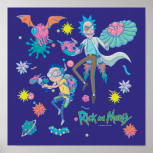 Poster RICK E MORTY™  Entre o padrão das células infe
