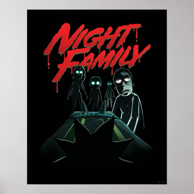 Poster RICK E MORTY™ | Família Noturna (Frente)