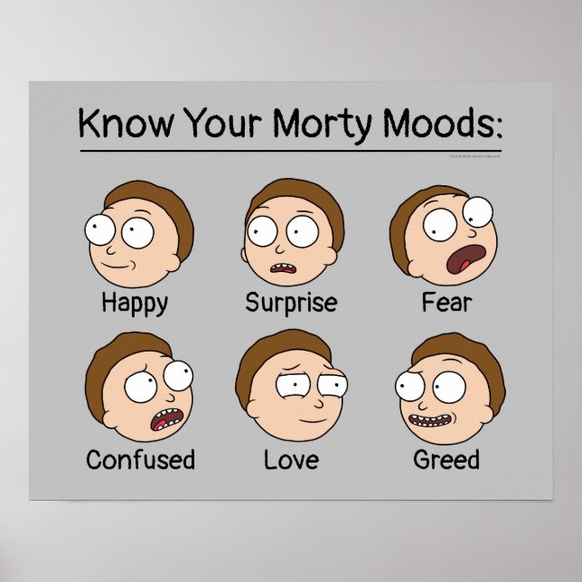 Poster RICK E MORTY™ | Morty's Moods (Frente)