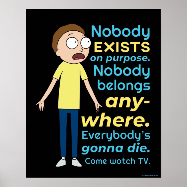 Poster RICK E MORTY™ | Não Existe Ninguém Para Fins (Frente)