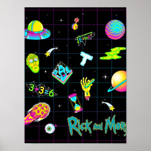 Poster RICK E MORTY™   Psicodélica 3 Padrão
