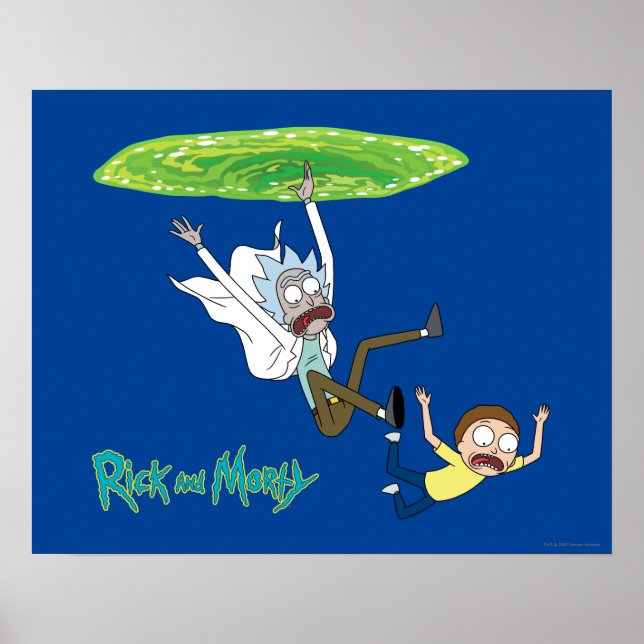 Poster RICK E MORTY™ | Saída Do Portal (Frente)
