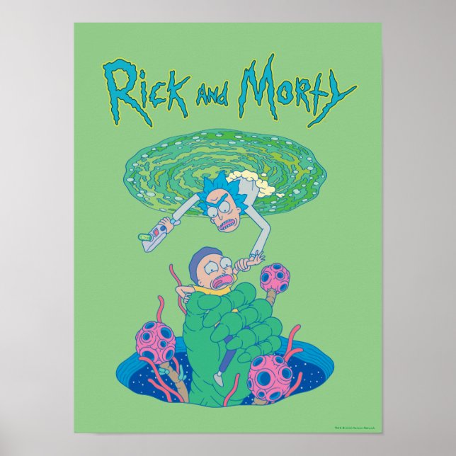 Poster RICK E MORTY™ | Salvamento no portal (Frente)