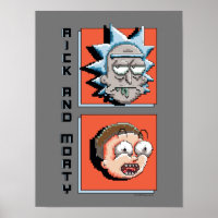 Rick Pixelverso e Gráfico do Painel Morty