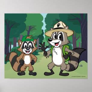 Póster Rick & Ricky da guarda florestal do rick   da