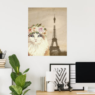 Poster Rico Cat e Torre Eiffel