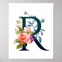Rico Floral Monograma - Letra R