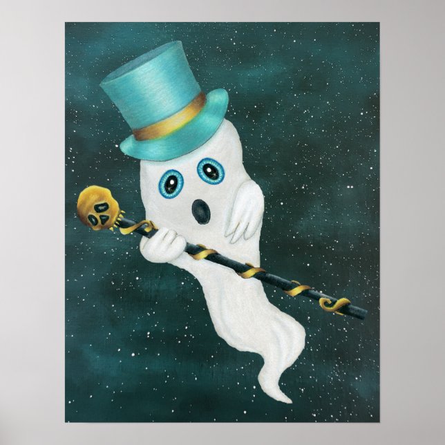 Poster Rico Ghost Bobo Face Superior Hat Cane Starry Sky (Frente)