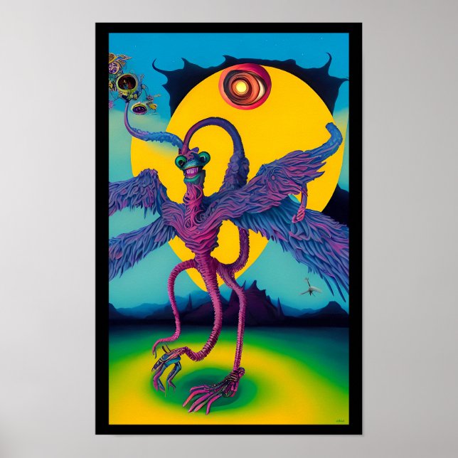 Poster Rico sem voo - Ken Gage Art (Frente)