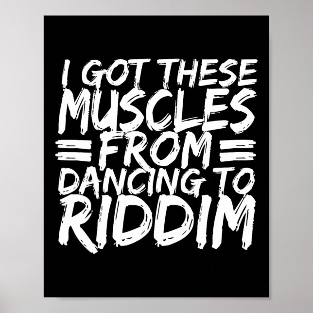 Poster Riddim Dancing Music Maker Edm B Music Lover Riddi (Frente)
