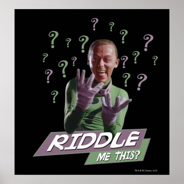 Póster Riddler - Encoste-Me Isto (Frente)