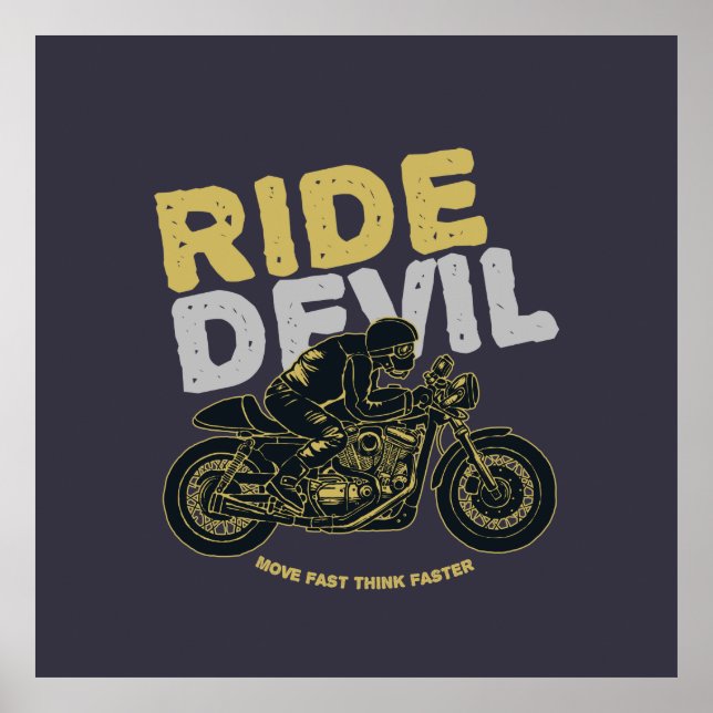 Poster Ride Devil: Mexa-se Rápido, Pense Ainda Mais Rápid (Frente)