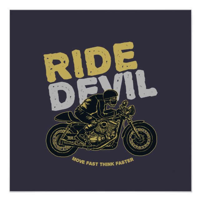 Póster Ride Devil: Mexa-se Rápido, Pense Ainda Mais Rápid (Frente)