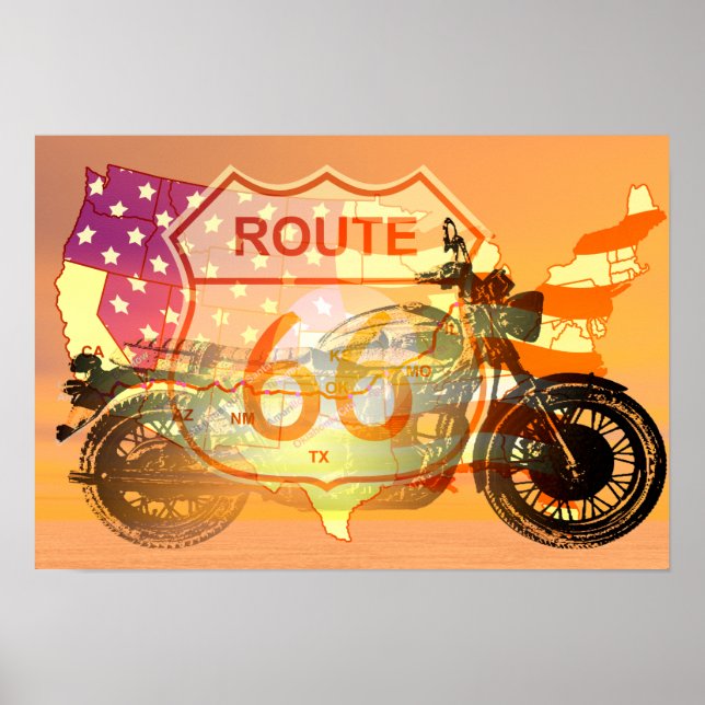 Poster Ride Route 66 (Frente)